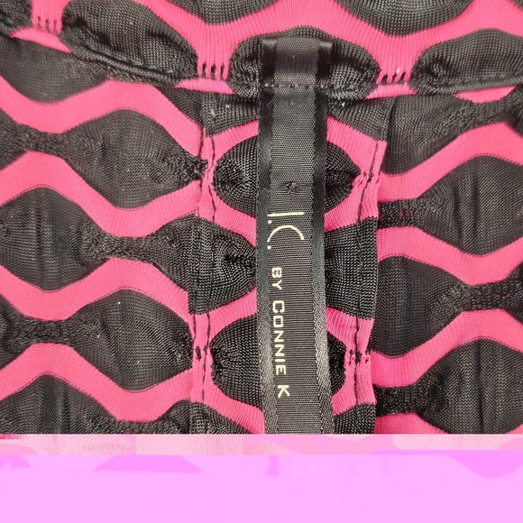 IC by Connie K Tunic Top Womens L Button Textured Vibrant Boutique Art To Wear - Picture 4 of 12